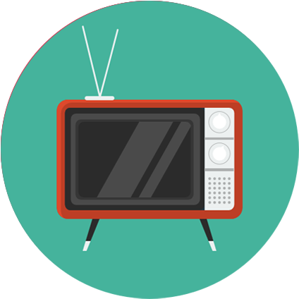 Retro Style Television Icon