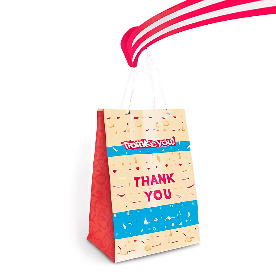 Retro Style Thank You Bag Png 50