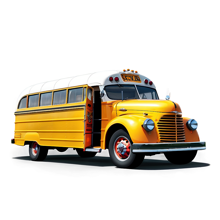 Retro Styled School Bus Png 89