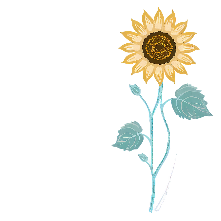 Retro Sunflower Picture Png Ift