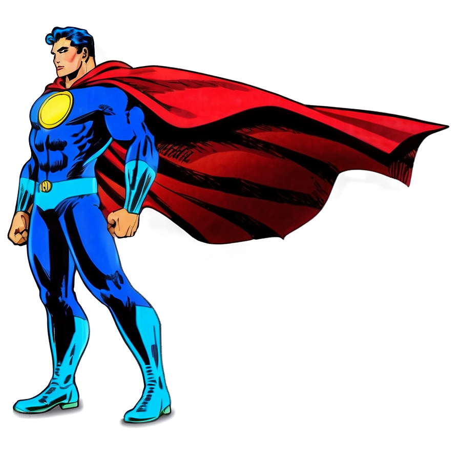 Retro Superhero Cape Style Png 78