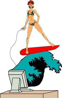 Retro Surfing Illustration