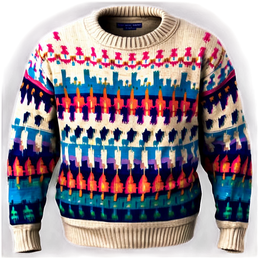 Retro Sweater Pattern Png 06292024