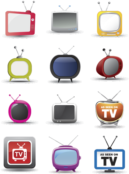 Retro T V Icons Set