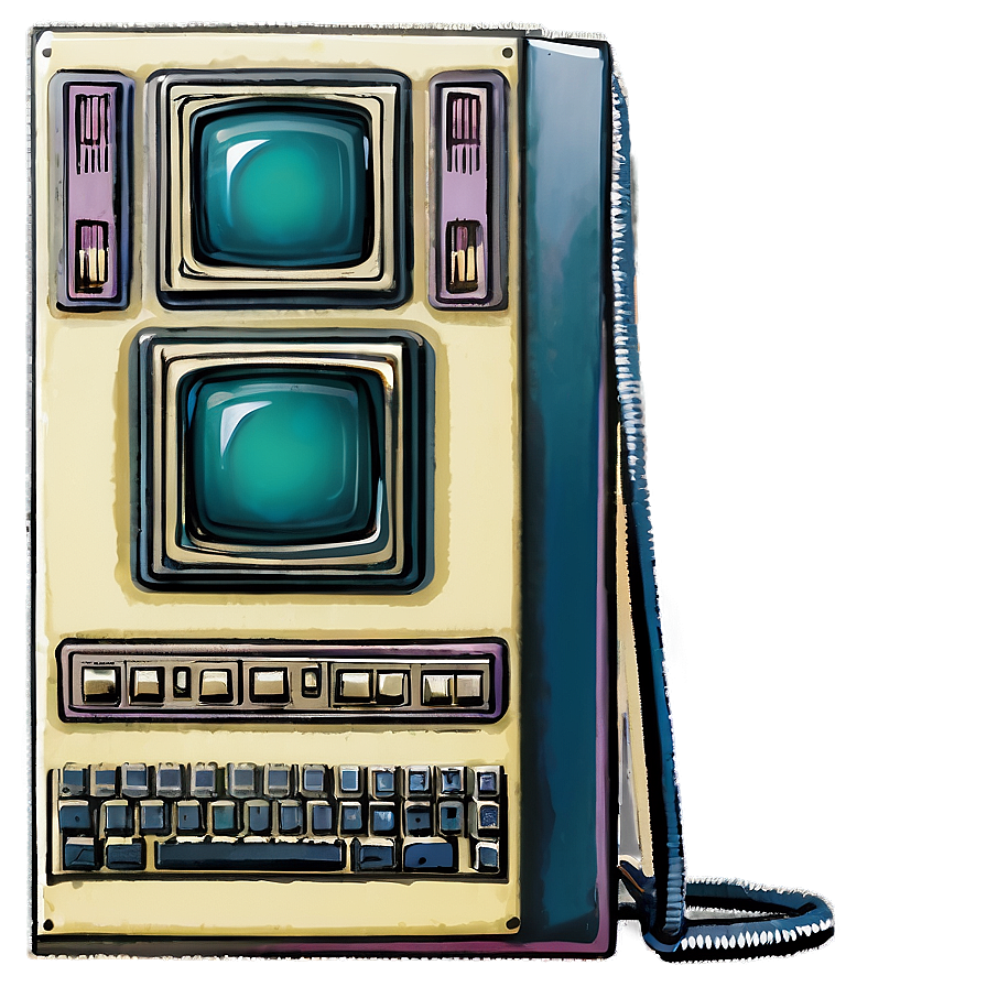 Retro Technology Computer Png 05242024