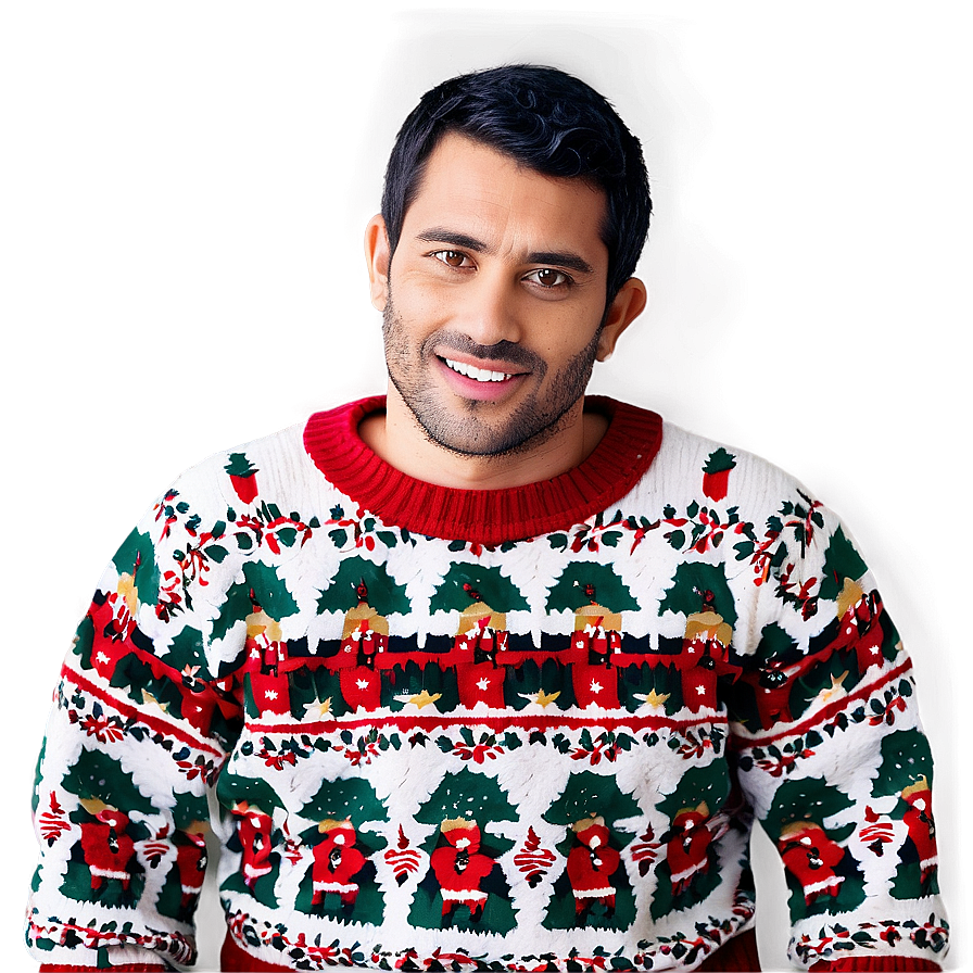 Retro Ugly Christmas Sweater Png Hyg