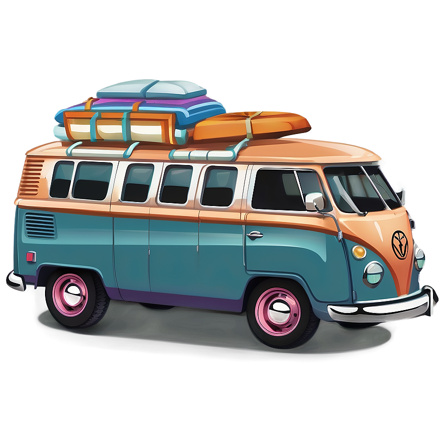 Retro Van Clipart Png 06202024