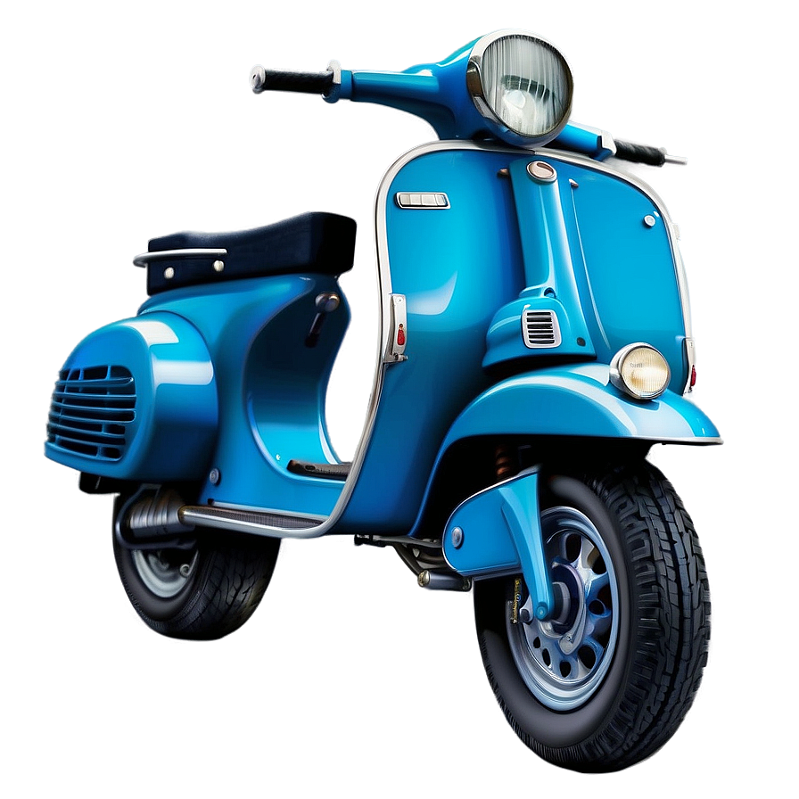 Retro Vespa With Helmet Png 54