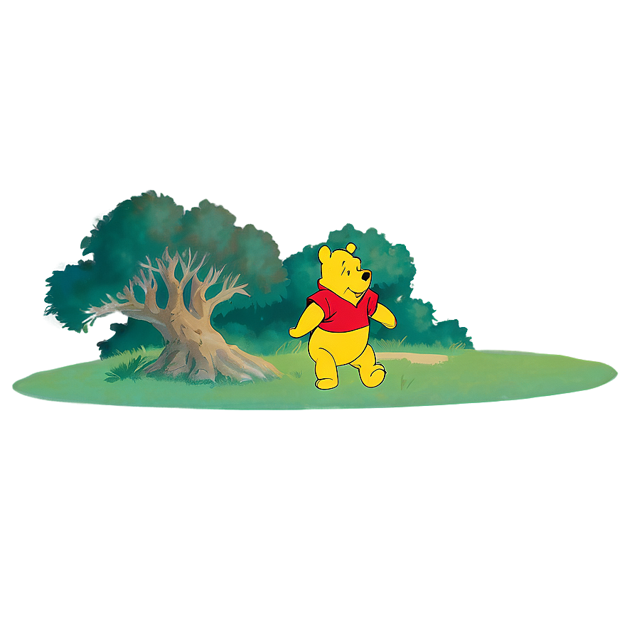 Retro Winnie The Pooh Scene Png Vfc86