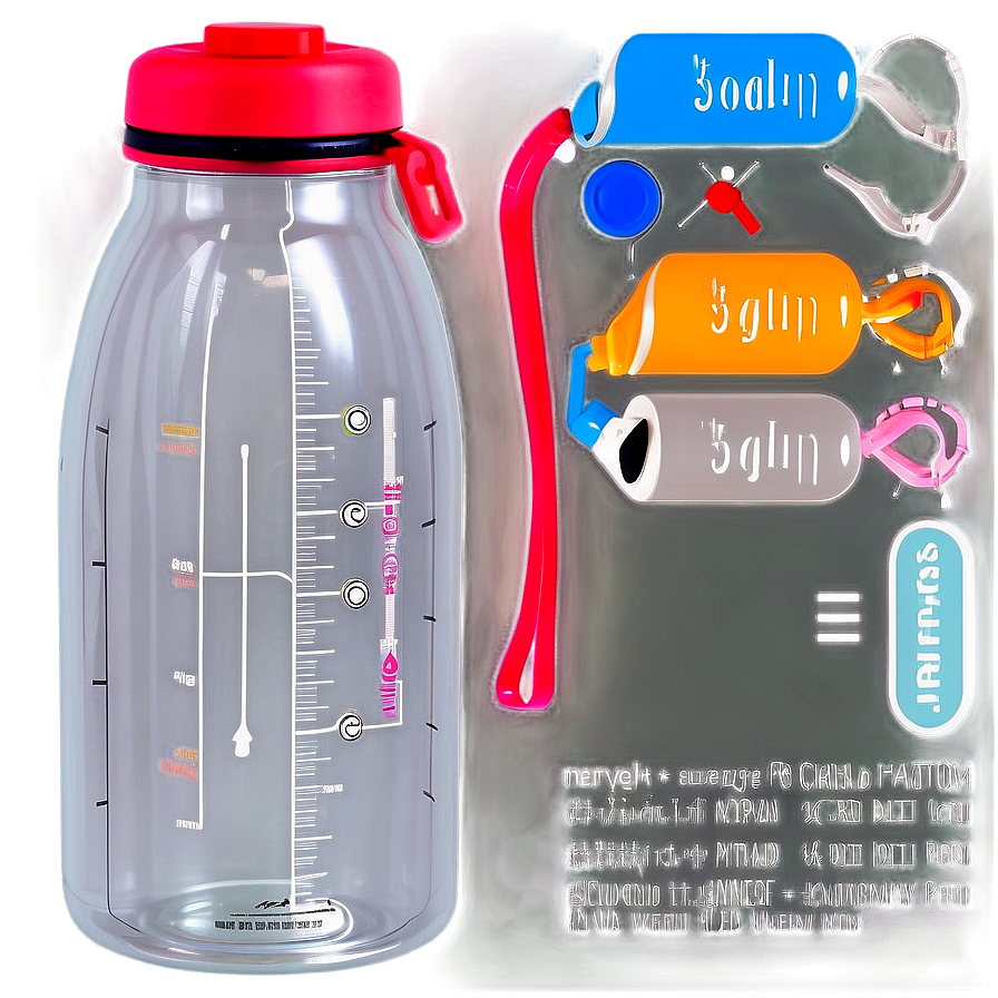 Reusable Water Bottle With Measurements Png 06282024