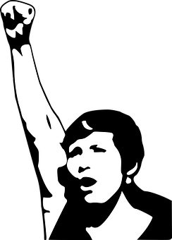 Revolutionary Fist Raised Silhouette