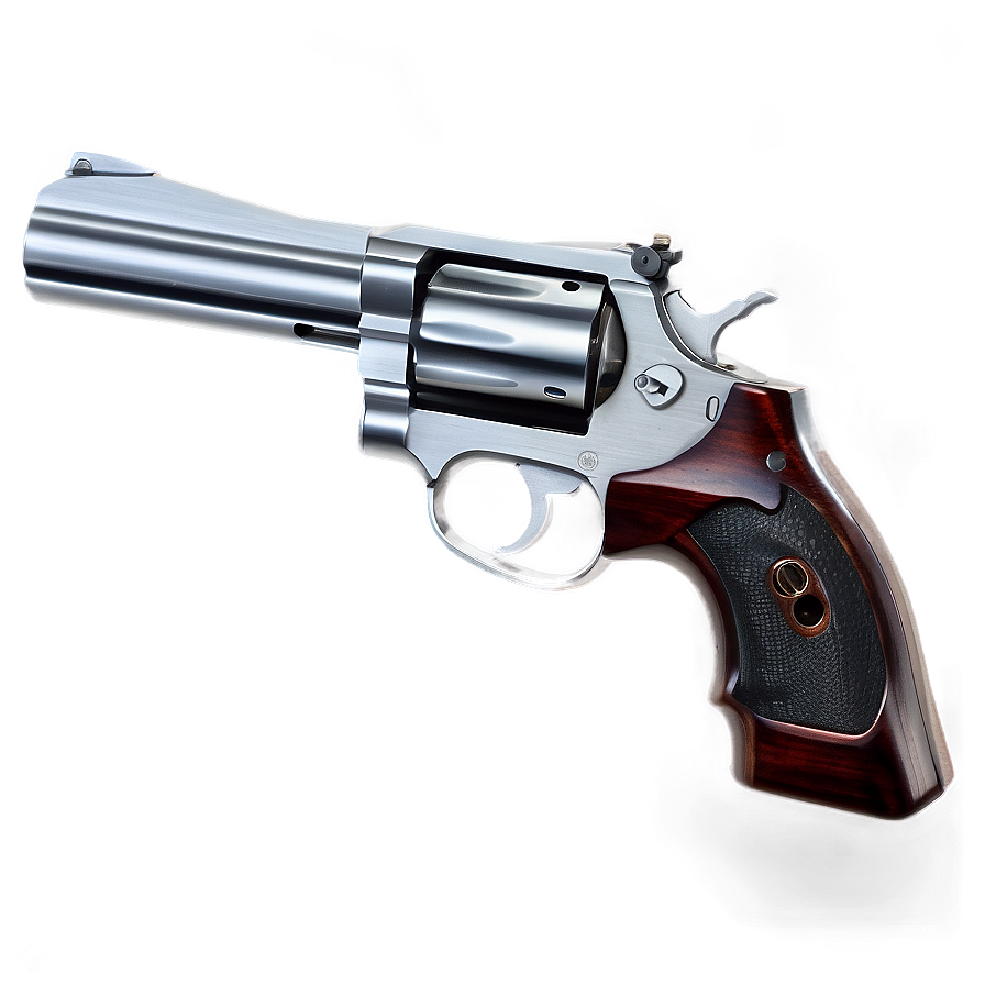 Revolver In Black And White Png 05242024