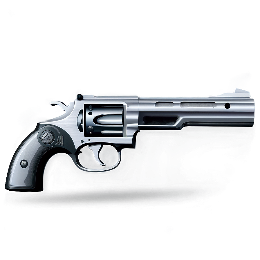 Revolver In Black And White Png Qwn