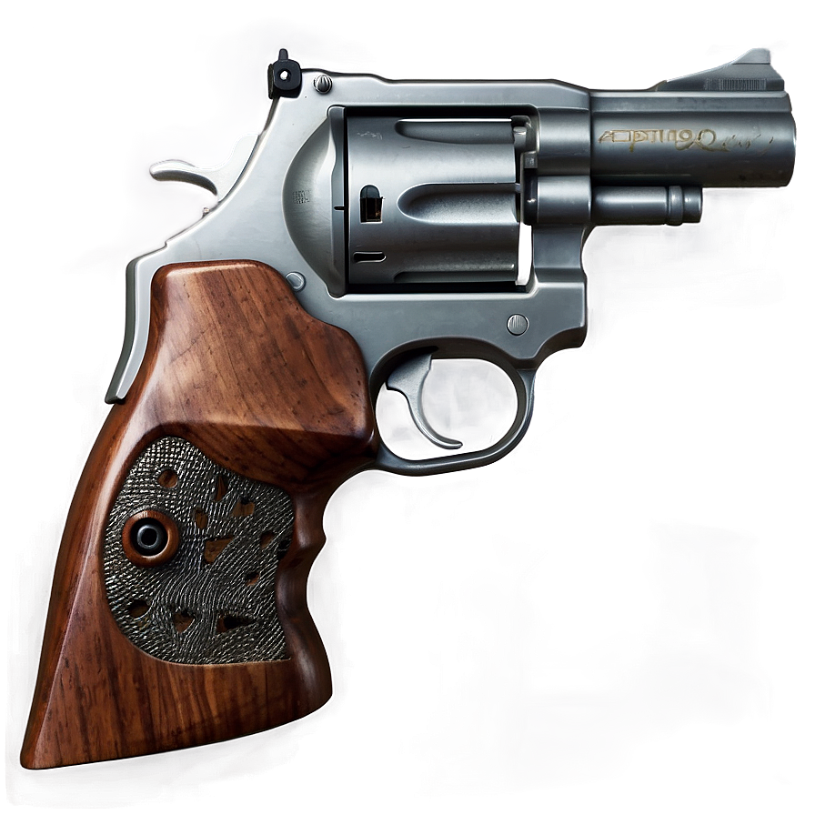 Revolver On White Background Png 54