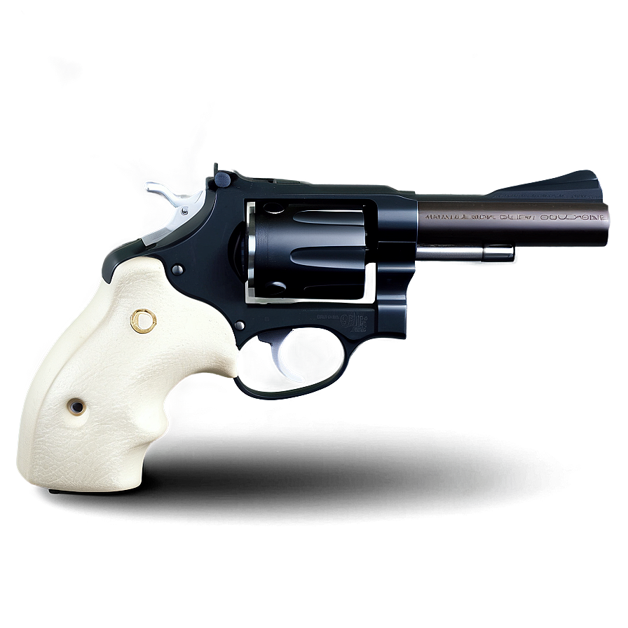 Revolver On White Background Png 84