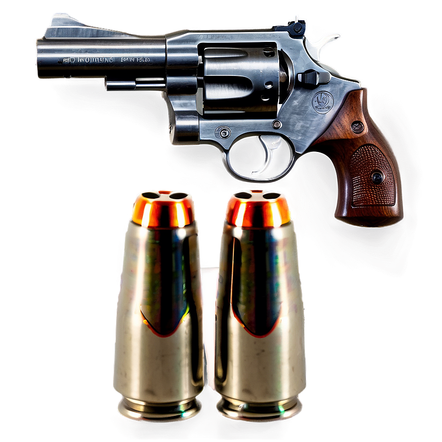 Revolver With Bullets Png 05242024