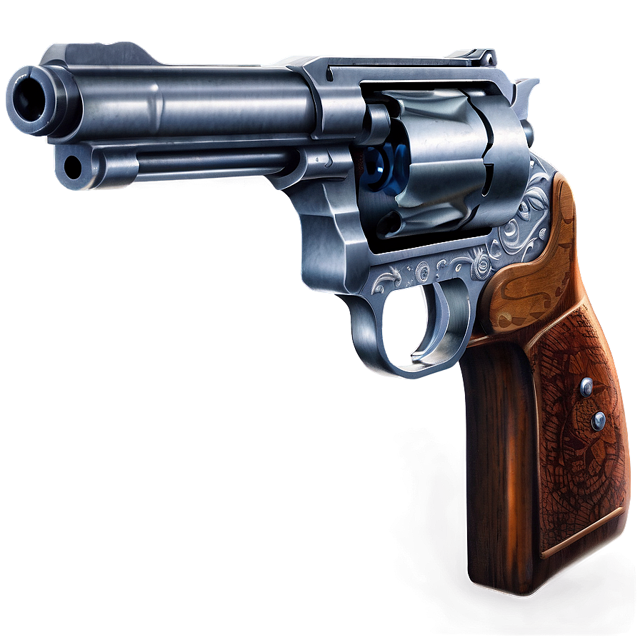 Revolver With Pearl Handle Png Wad