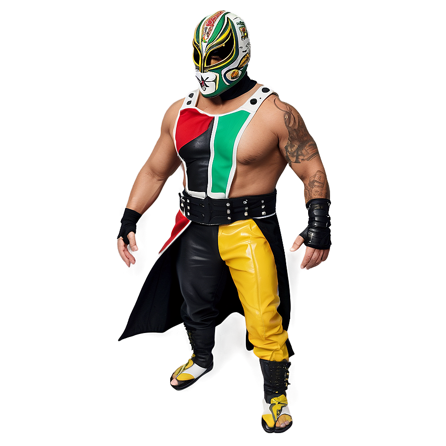 Rey Mysterio Colorful Attires Png Vbn