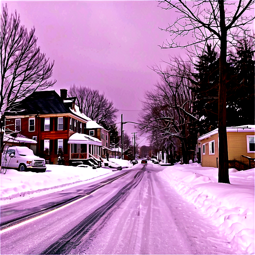 Rhode Island Snow Covered Street Png 06202024