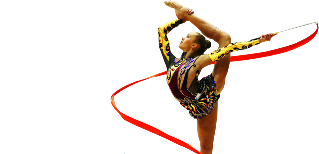 Rhythmic Gymnast Performingwith Ribbon