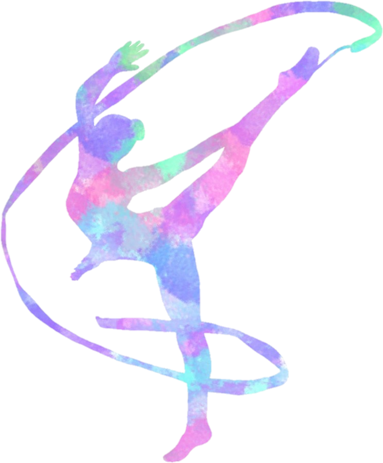 Rhythmic Gymnast Silhouette Ribbon