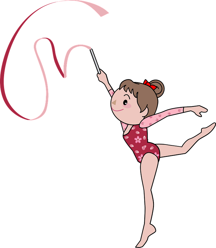 Rhythmic Gymnast With Ribbon