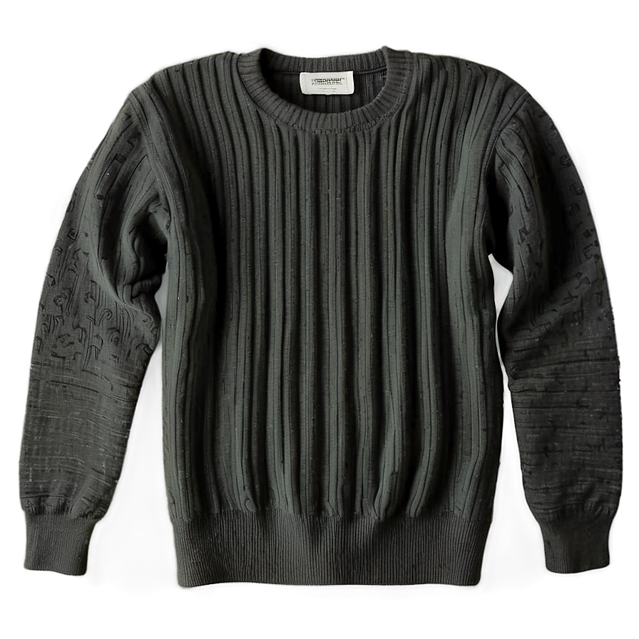 Ribbed Crewneck Sweater Png Gfc77