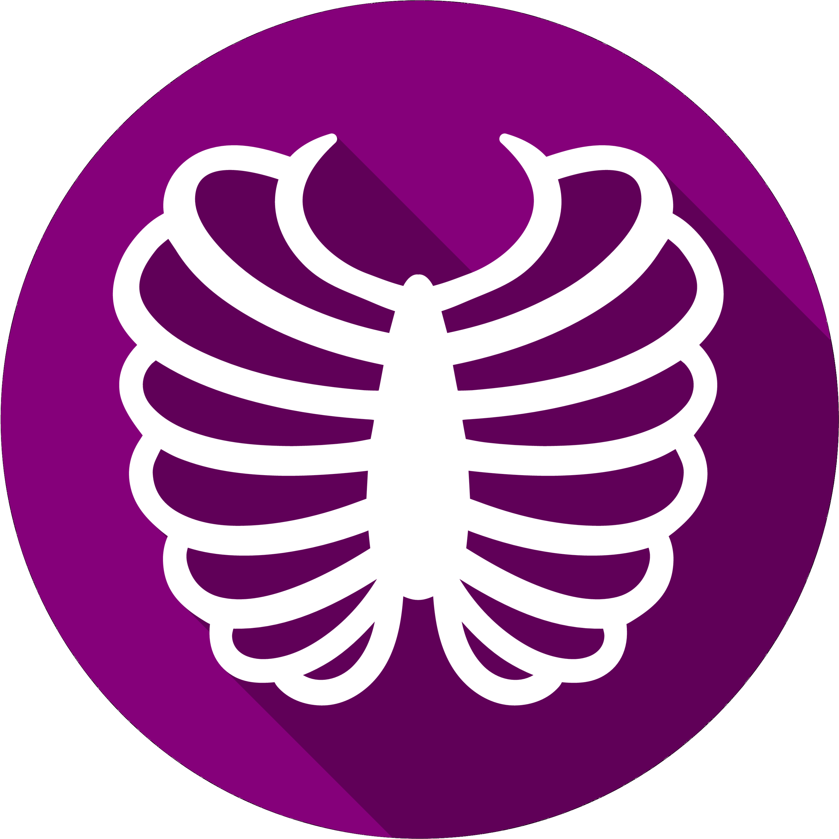 Ribcage Icon Purple Background