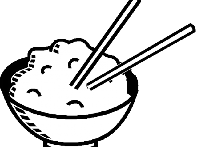 Rice Bowl With Chopsticks Clipart