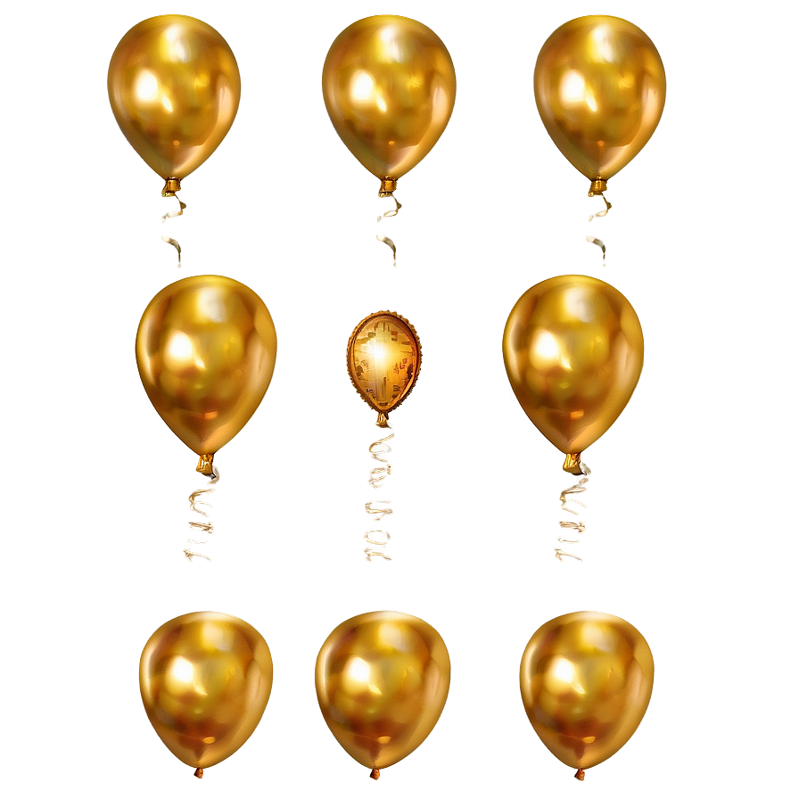 Rich Gold Balloons Png Kvn