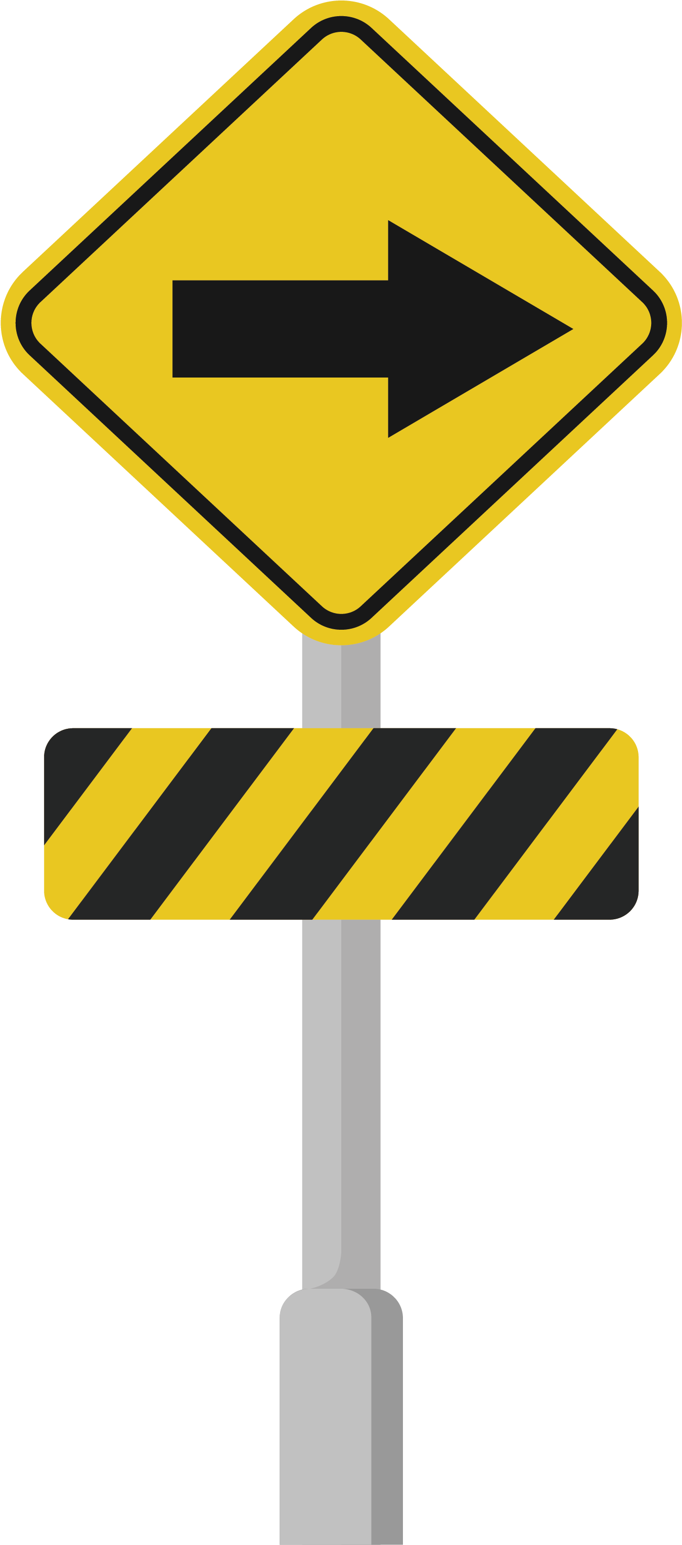 Right Turn Arrow Road Sign