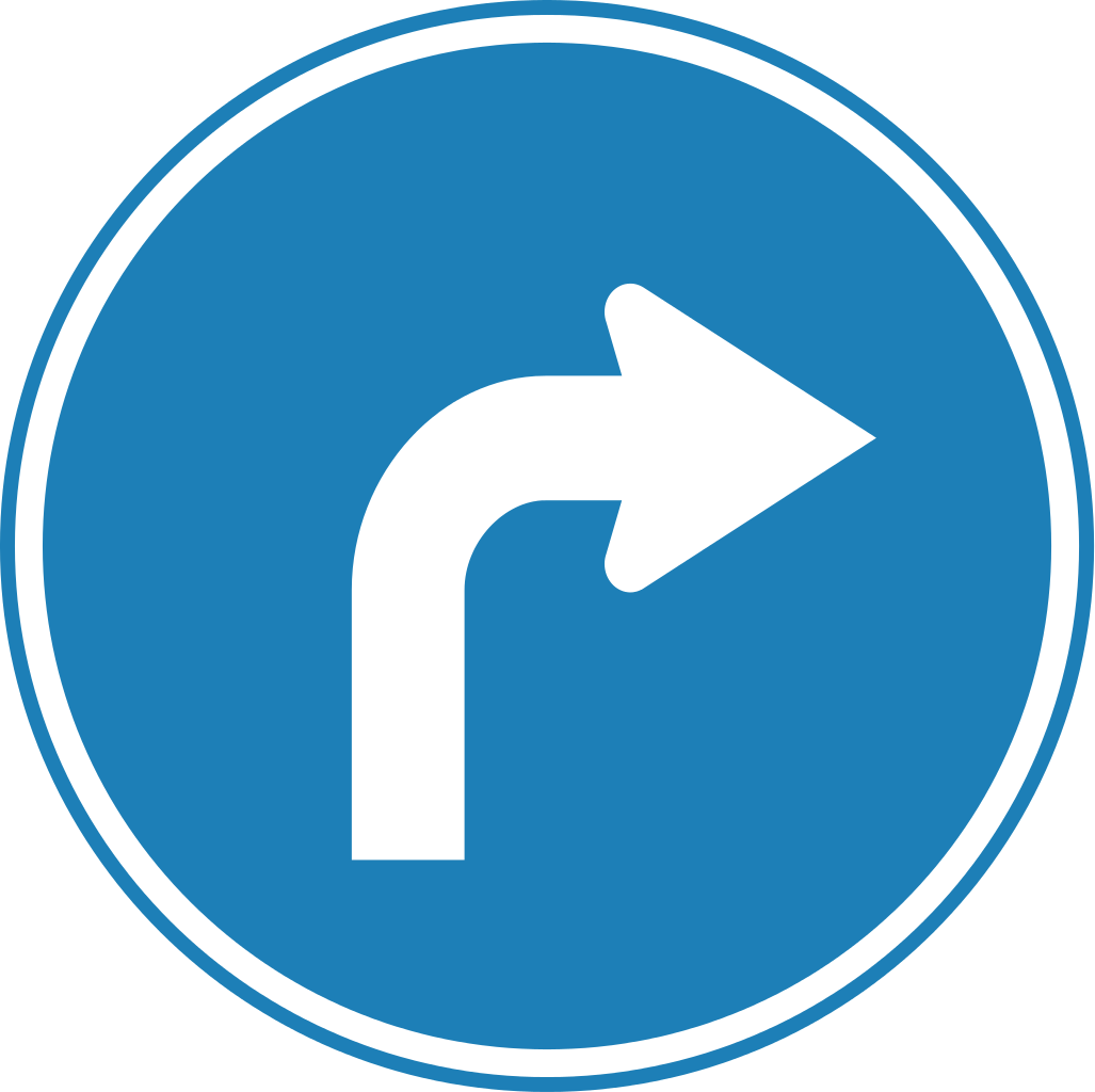 Right Turn Traffic Sign