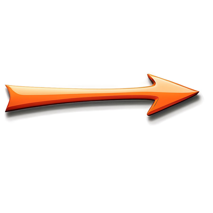 Rightward Orange Arrow Png 06262024