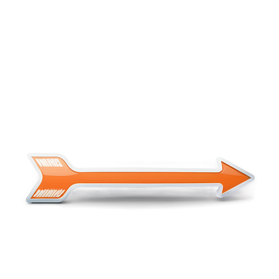 Rightward Orange Arrow Png Kgd80