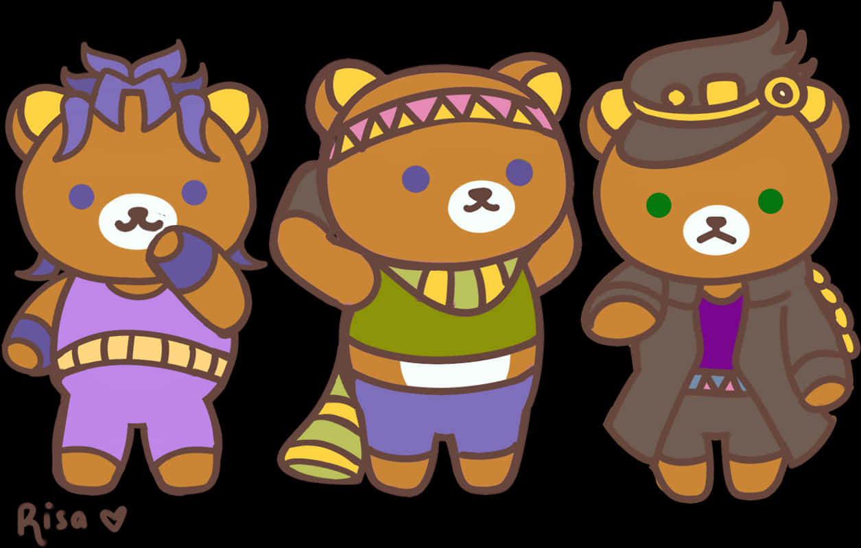 Rilakkuma_ Characters_ Costumed_ Illustration