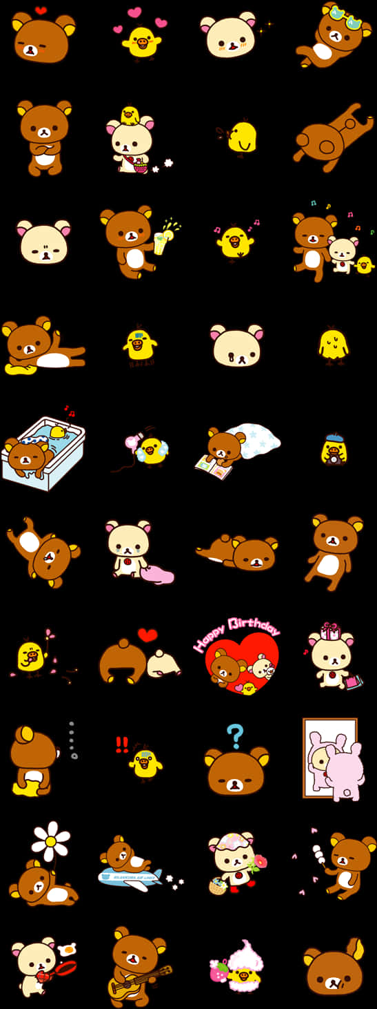 Rilakkumaand Friends Cute Icons