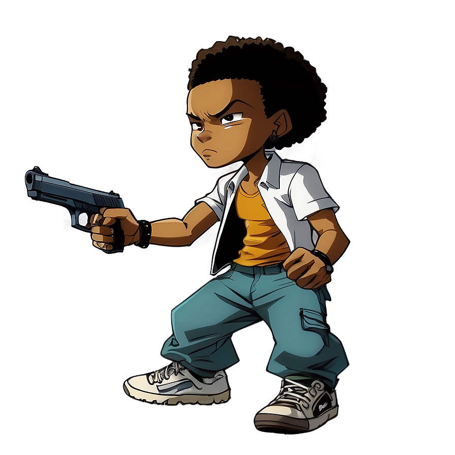 Riley Freeman In Action Boondocks Png 87