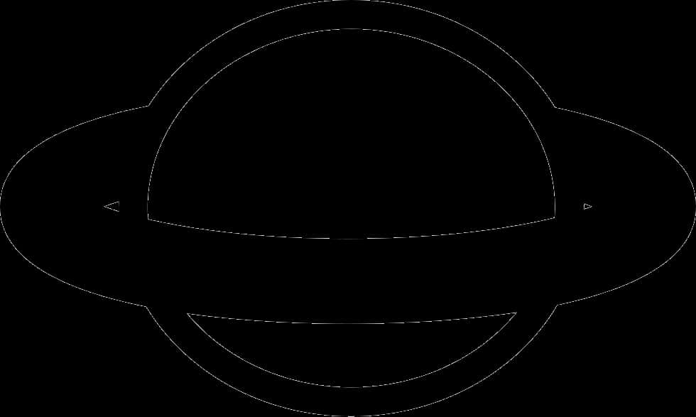 Ringed Planet Outline Graphic