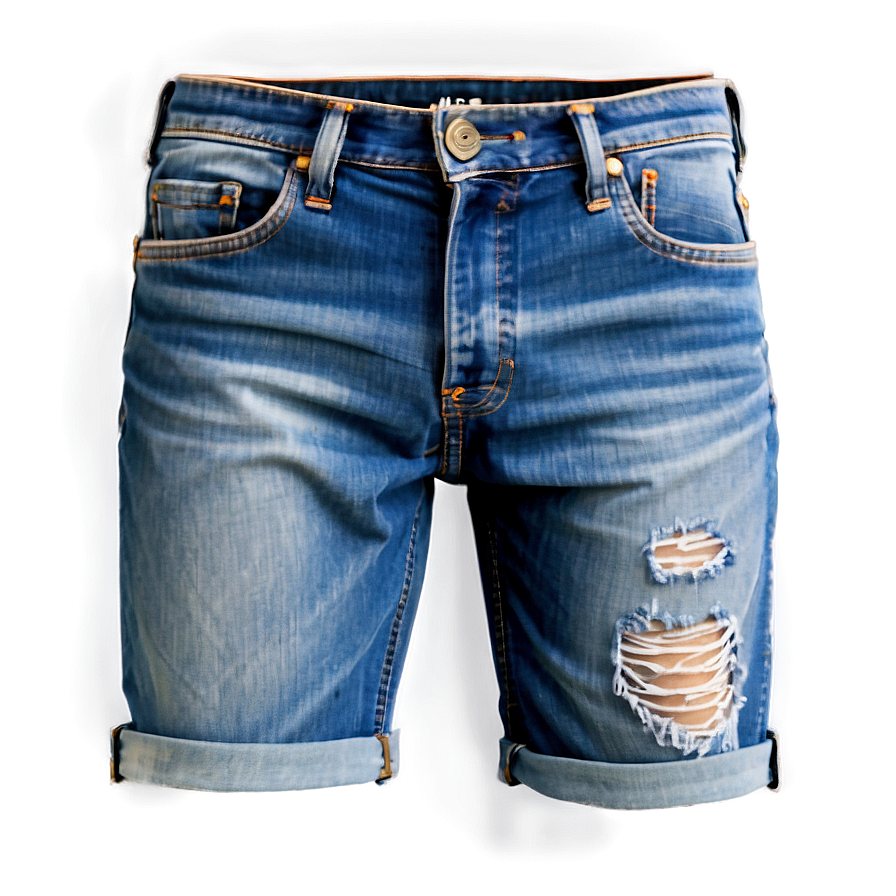 Ripped Denim Jorts Png Mpm