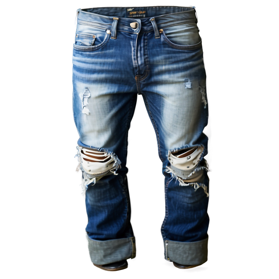 Ripped Distressed Jeans Pants Png Tvk