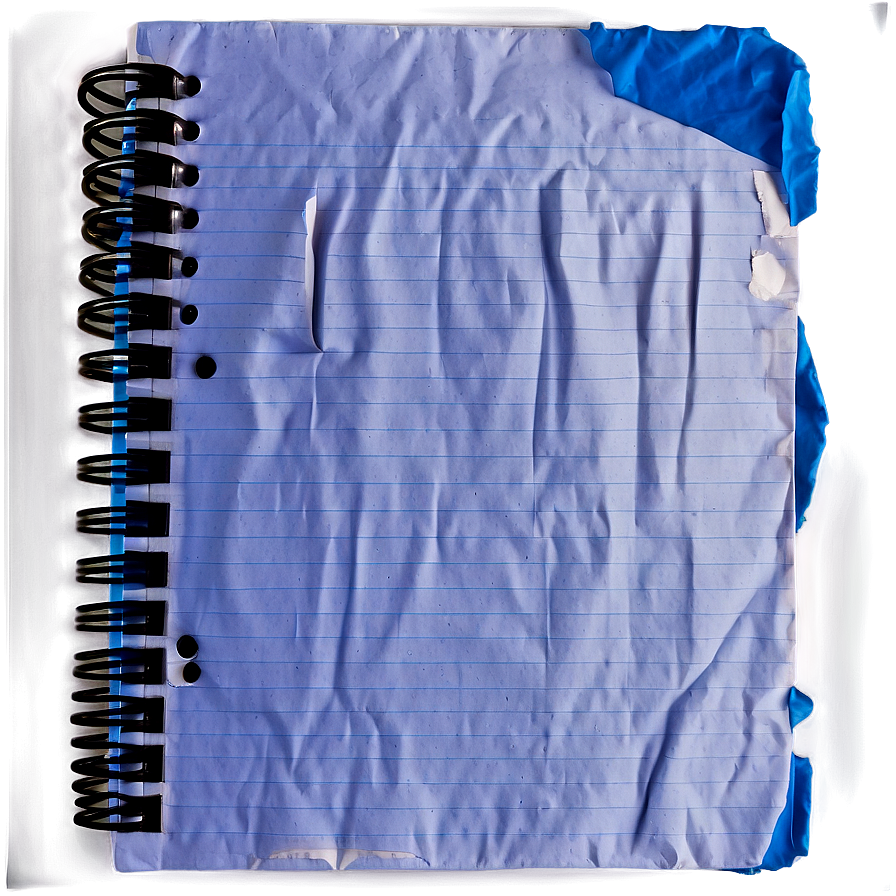 Ripped Notebook Page Png Evm