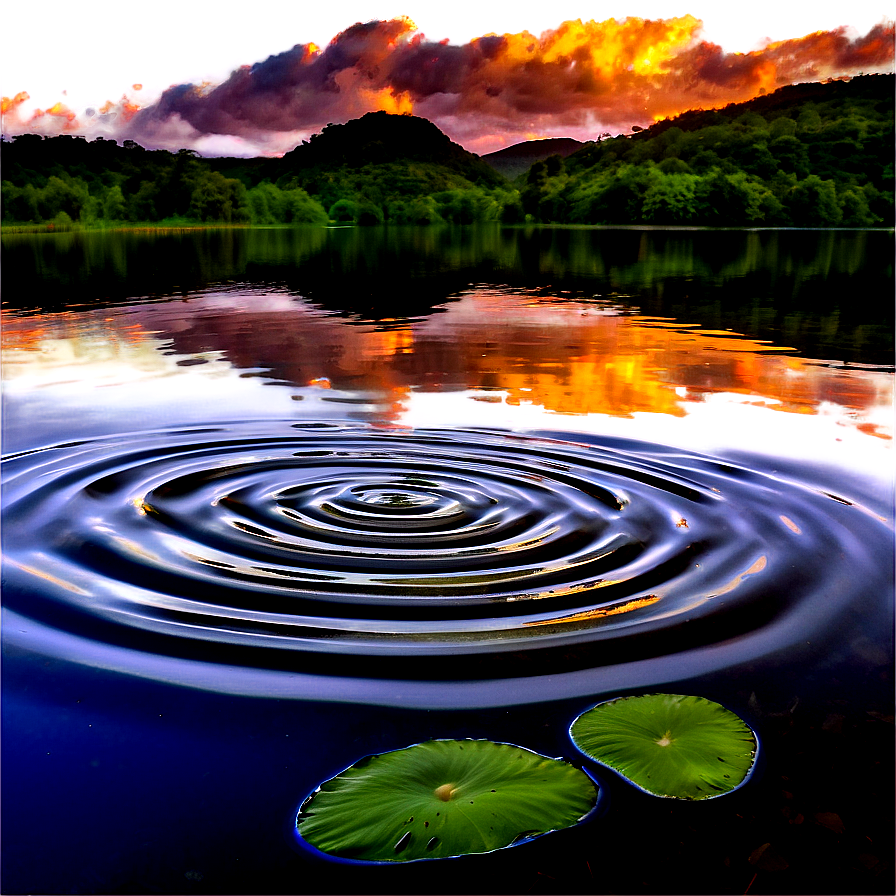 Ripple In Serene Pond Png Fuw40