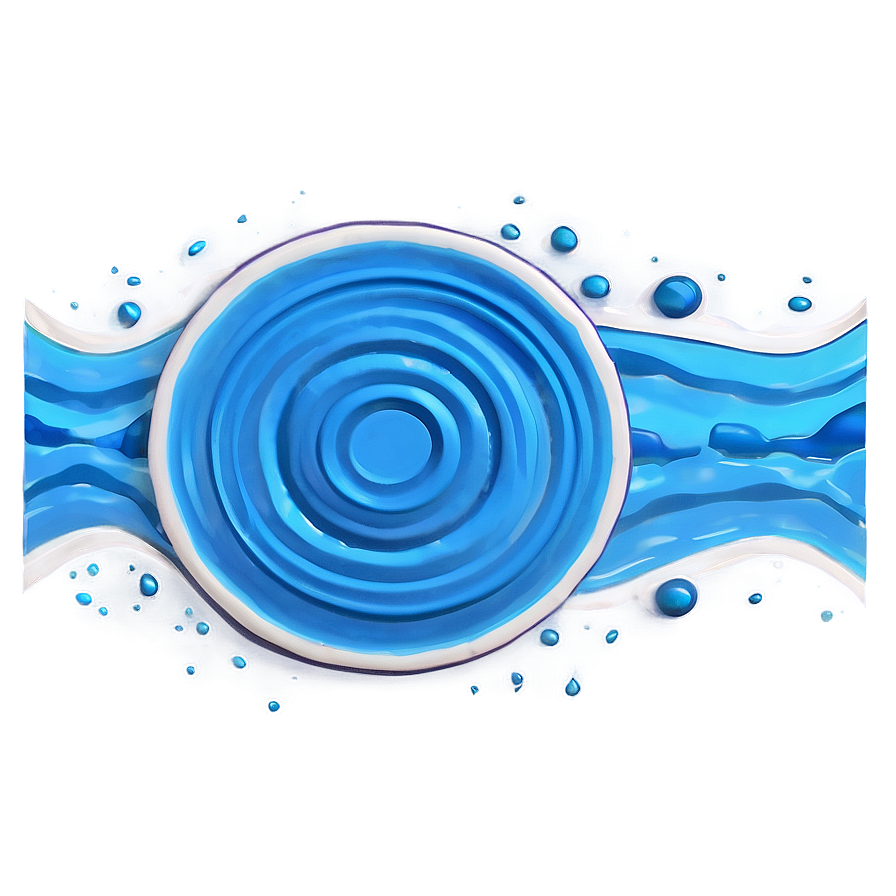 Rippled Blue Circle Png 4