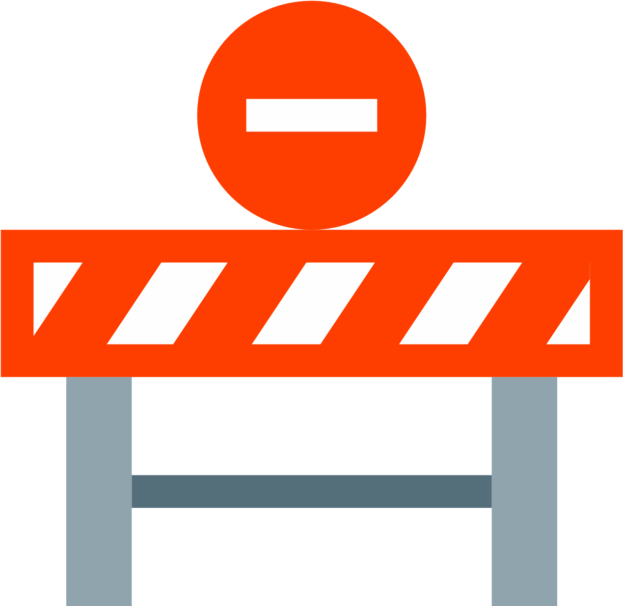 Road Barrier Sign Icon
