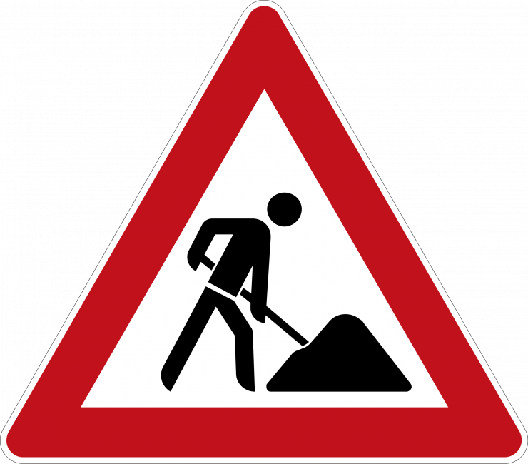 Roadwork Triangle Warning Sign.png