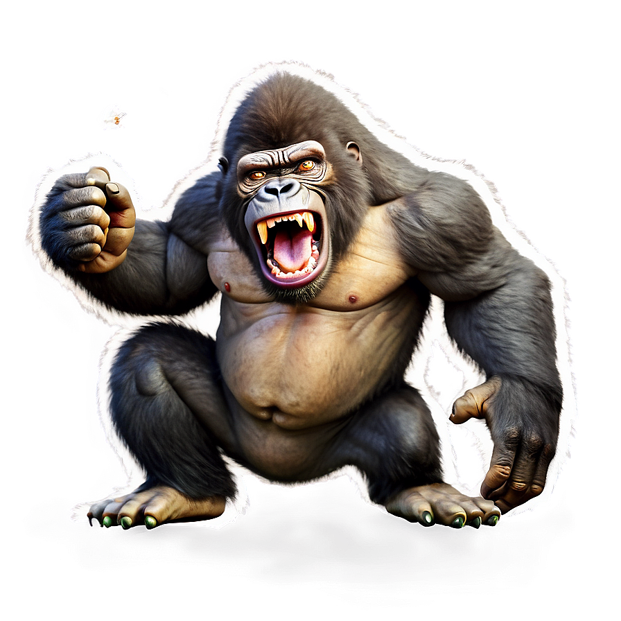 Roaring Gorilla Cartoon Png Odx