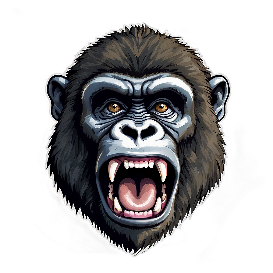 Roaring Gorilla Cartoon Png Xli90