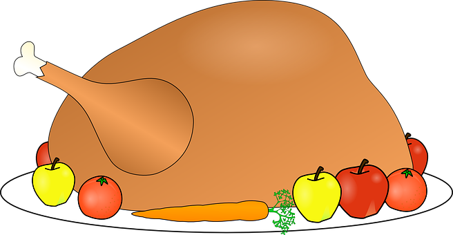 Roast Turkeywith Vegetables Illustration