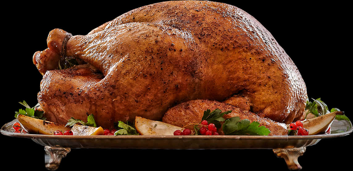 Roasted Thanksgiving Turkeyon Platter