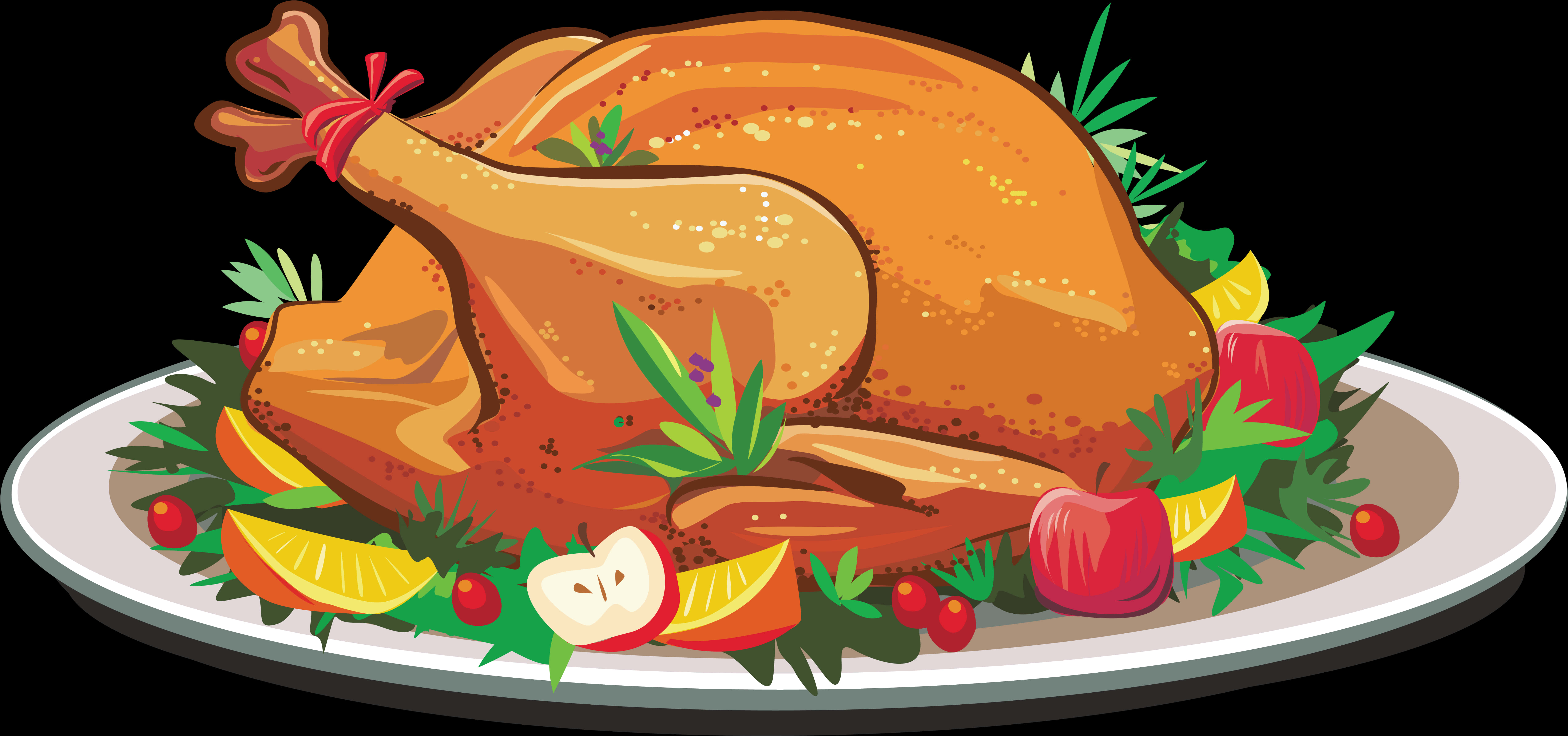 Roasted Turkey Dish Illustration